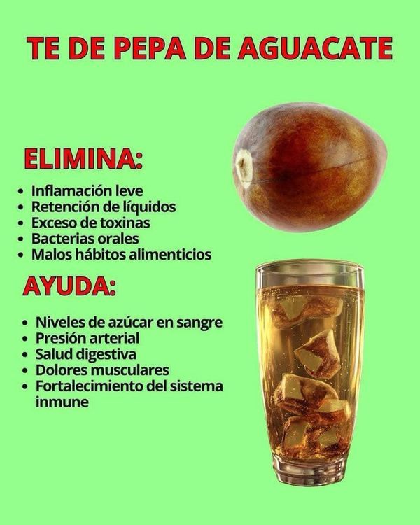 Te de pepa de aguacate