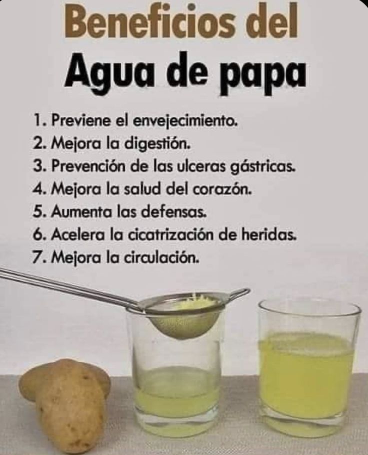 Beneficios del agua de papa
