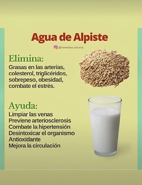 Beneficios del agua de alpiste